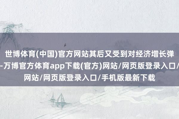 世博体育(中国)官方网站其后又受到对经济增长弹性的押注的鼓动-万博官方体育app下载(官方)网站/网页版登录入口/手机版最新下载