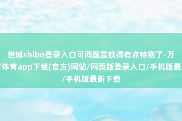 世博shibo登录入口可问题是铁得有点特别了-万博官方体育app下载(官方)网站/网页版登录入口/手机版最新下载