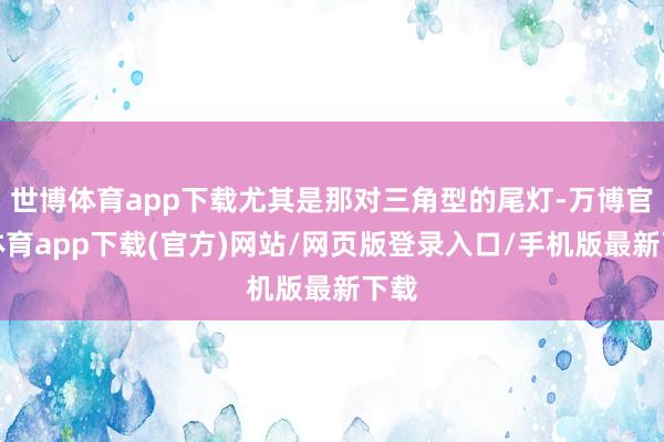 世博体育app下载尤其是那对三角型的尾灯-万博官方体育app下载(官方)网站/网页版登录入口/手机版最新下载