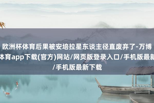 欧洲杯体育后果被安培拉星东谈主径直废弃了-万博官方体育app下载(官方)网站/网页版登录入口/手机版最新下载