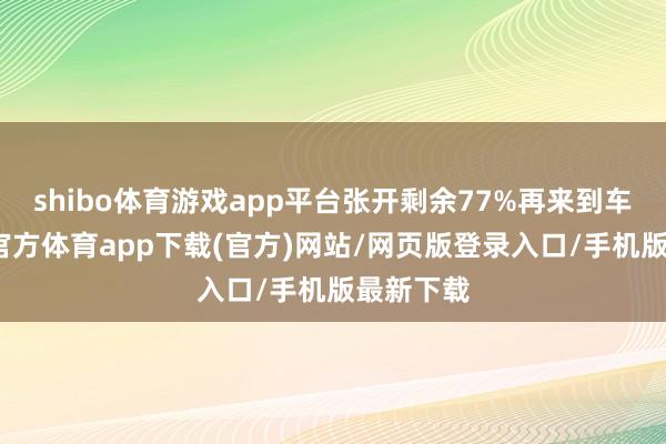 shibo体育游戏app平台张开剩余77%再来到车内-万博官方体育app下载(官方)网站/网页版登录入口/手机版最新下载
