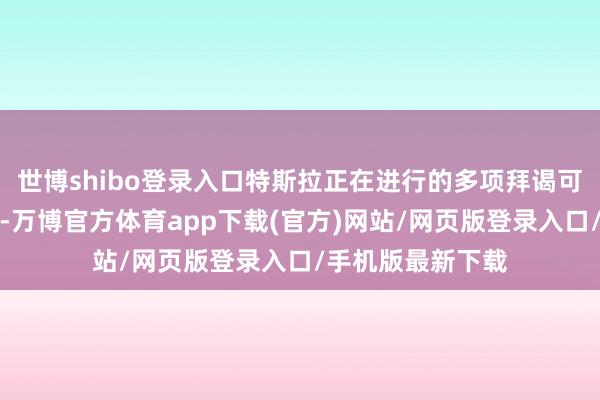 世博shibo登录入口特斯拉正在进行的多项拜谒可能会因此而休止-万博官方体育app下载(官方)网站/网页版登录入口/手机版最新下载