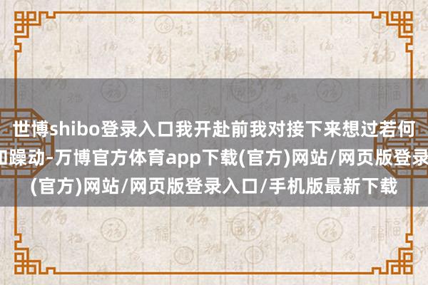 世博shibo登录入口我开赴前我对接下来想过若何的生计充满了不笃定和躁动-万博官方体育app下载(官方)网站/网页版登录入口/手机版最新下载