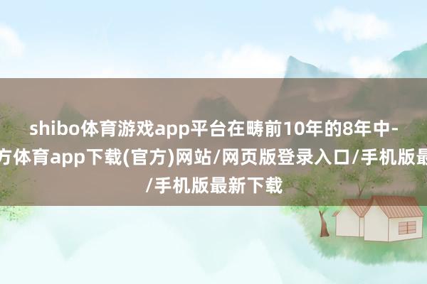 shibo体育游戏app平台在畴前10年的8年中-万博官方体育app下载(官方)网站/网页版登录入口/手机版最新下载