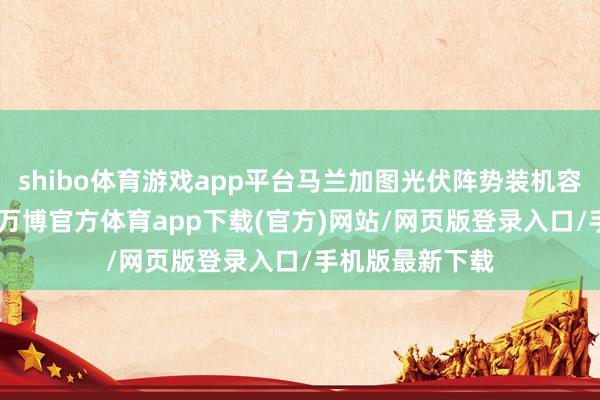 shibo体育游戏app平台马兰加图光伏阵势装机容量为446兆瓦-万博官方体育app下载(官方)网站/网页版登录入口/手机版最新下载