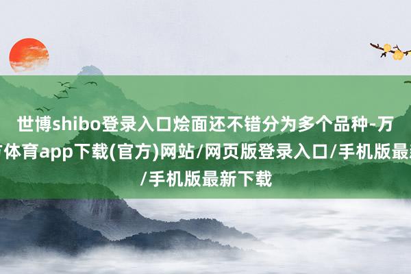 世博shibo登录入口烩面还不错分为多个品种-万博官方体育app下载(官方)网站/网页版登录入口/手机版最新下载