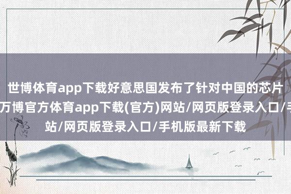 世博体育app下载好意思国发布了针对中国的芯片出口管理计谋-万博官方体育app下载(官方)网站/网页版登录入口/手机版最新下载