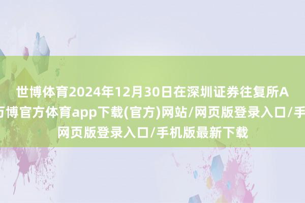 世博体育2024年12月30日在深圳证券往复所A股挂牌上市-万博官方体育app下载(官方)网站/网页版登录入口/手机版最新下载